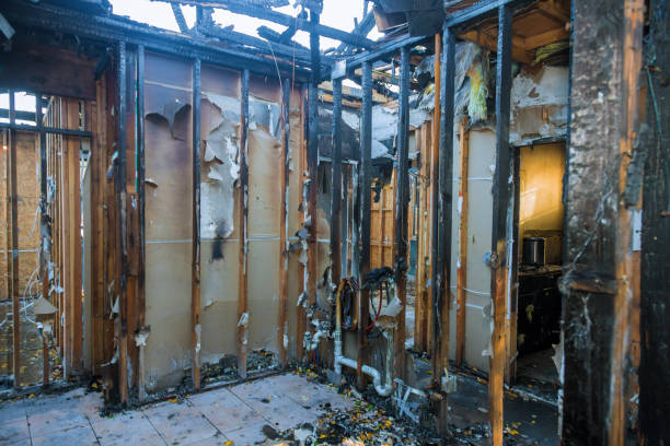 Professional Fire Damage Restoration technician working in Everett, WA